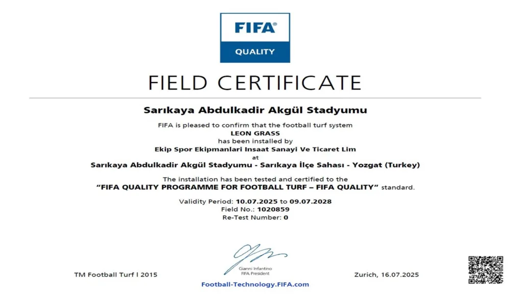 yozgat fifa onayli sentetik cim zemin kaplama bakim ve onarim projesi