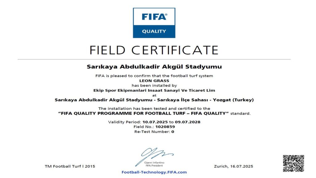 yozgat fifa onayli sentetik cim zemin kaplama bakim ve onarim projesi
